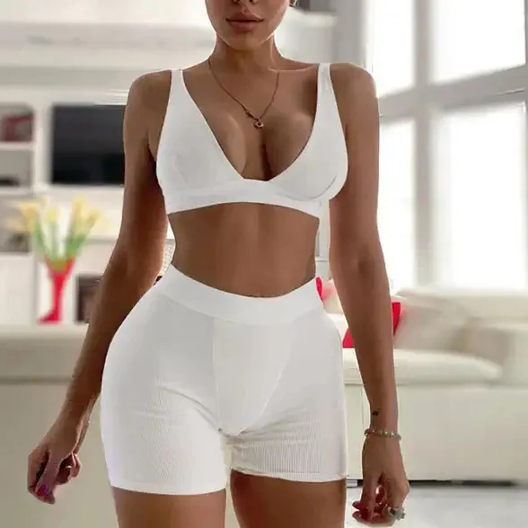 S-5XL 2023 Custom women clothing two 2 piece shorts pants set seamless legging bra skims lounge wear yoga skims gym fitness sets