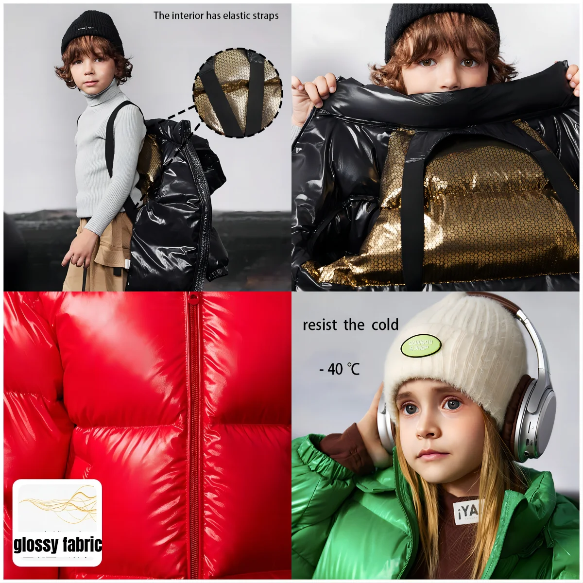 Family Matching Outfit Thick  winter clothes women men children down Jacket Girls Boys Adults down coat kids winter clothing