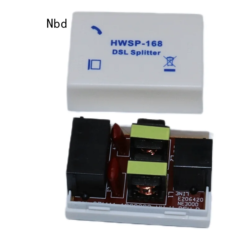 Plastic rectangle splitter adsl telephone phone and fax line splitter signal separator