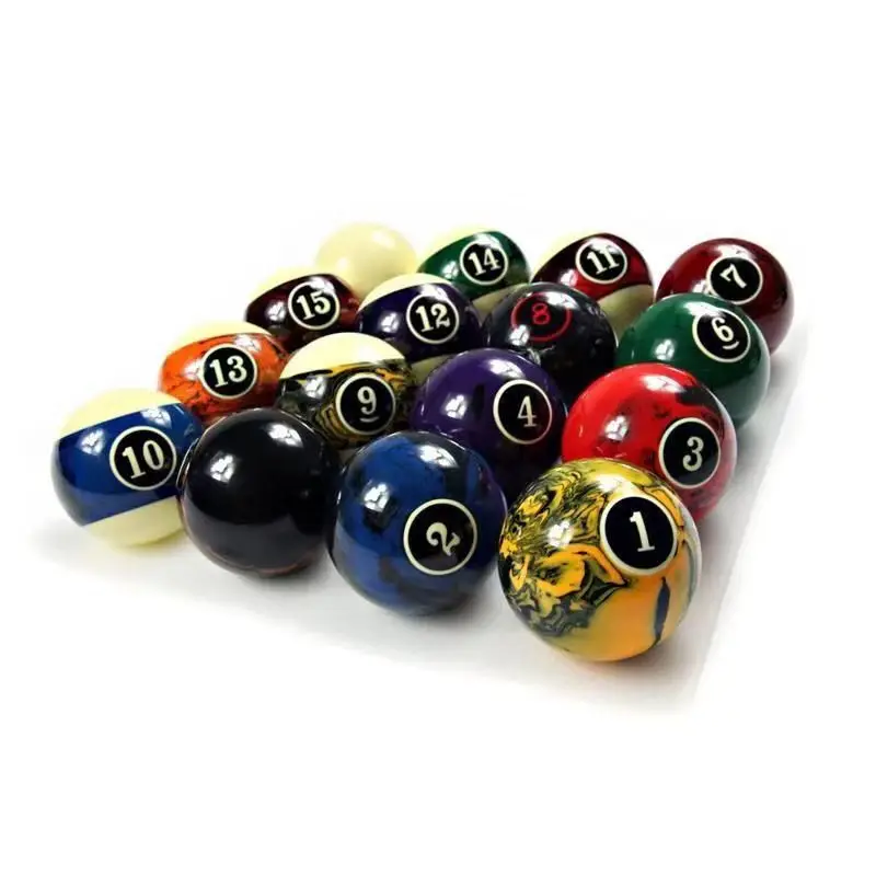 Factory Direct Sale 2-1/4 16cs American Style snooker  Pool Table Ball Set 48mm Resin Balls for Sports Use Billiard Table Balls