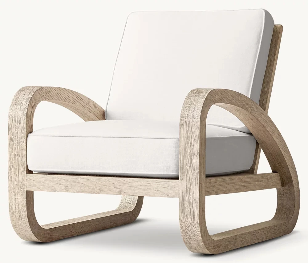 French style indoor furniture oak frame comfort rattan-caned insets wooden chairs for living room