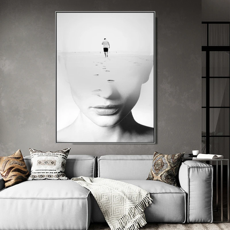 Modern fashion nordic style framed poster canvas print wall art pictures