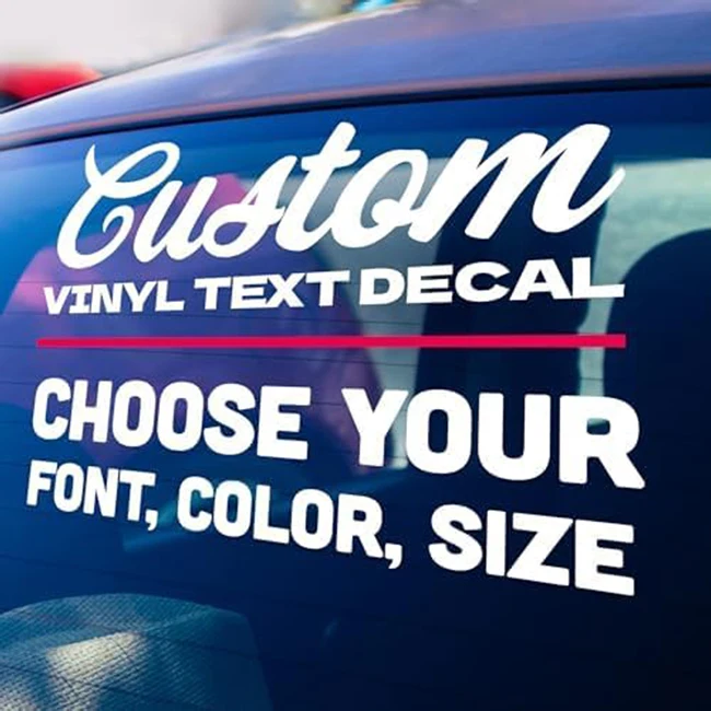 Custom Car Stickers Sample Design Window Family Pure Customized Car Decal Window Body Text Stickers