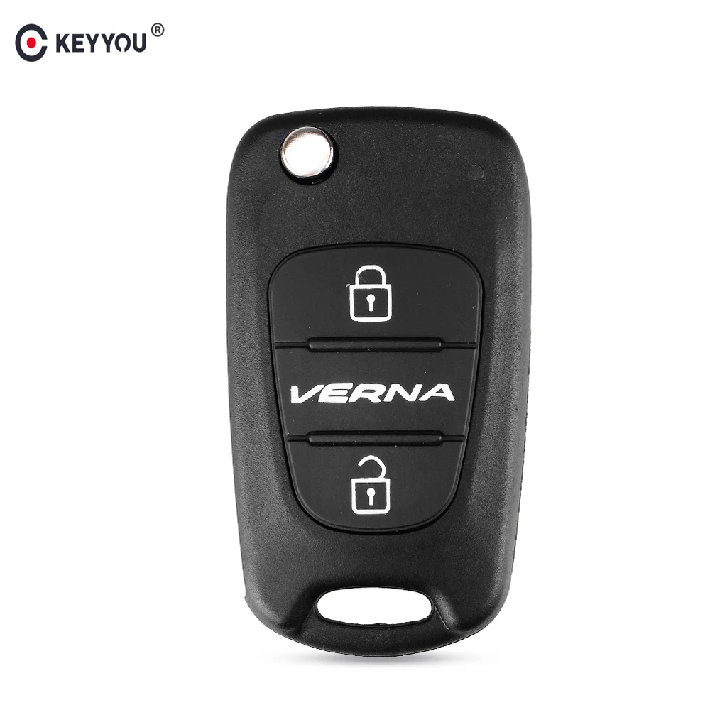 Раскладной корпус KEYYOU для дистанционного ключа для KIA Rio Sportage, сменный Автомобильный ключ с 3 кнопками