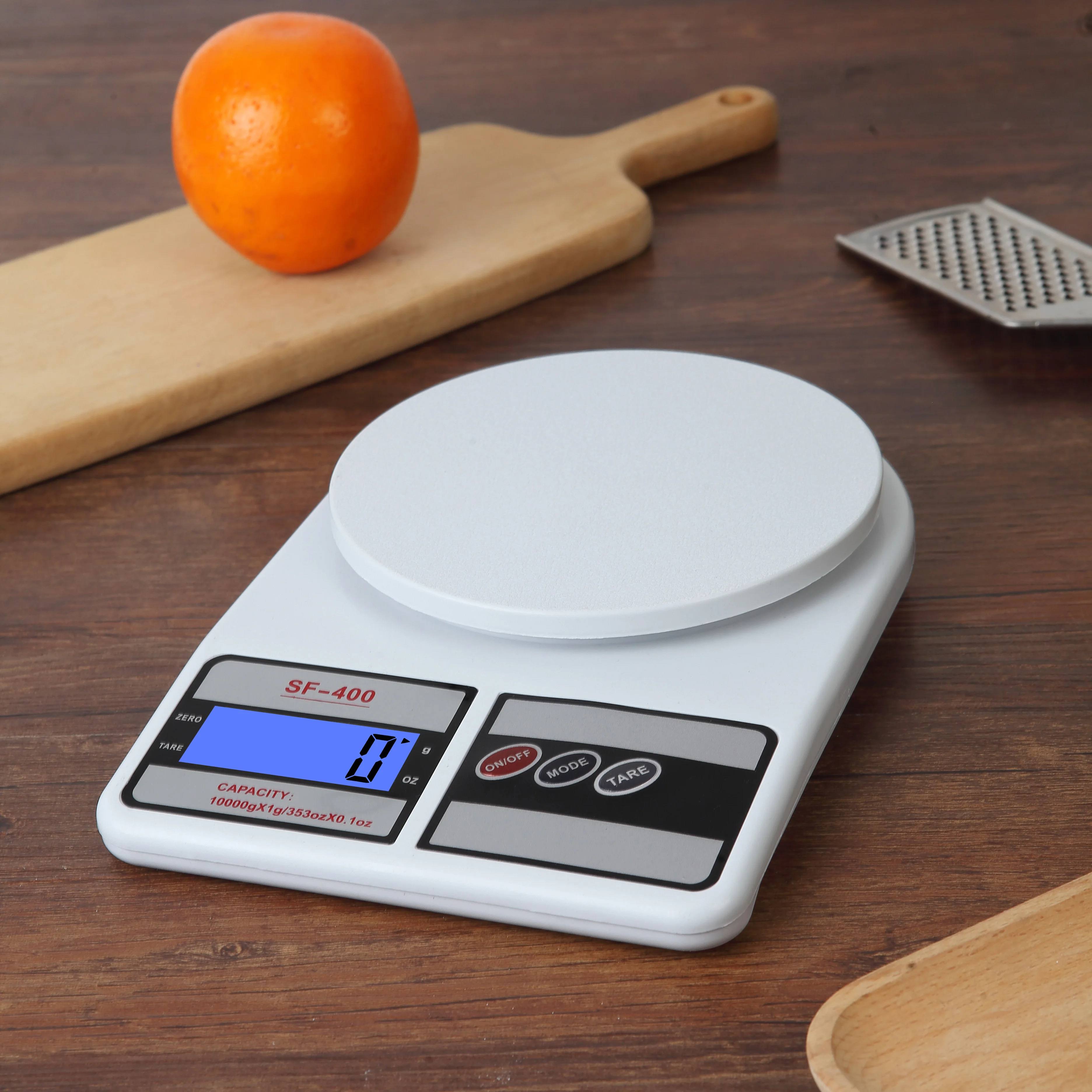 Hotsale Model sf400 Electronic Digital Kitchen Scale SF-400 Gram 10Kg 7Kg Bright White Platform Digital Food Scale