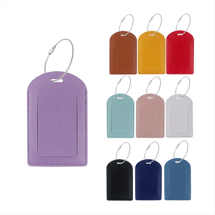 Custom PU Leather Airplane-Themed Luggage Tag Card Holder Wallet Passport Cover for Travel Bag Parts & Accessories