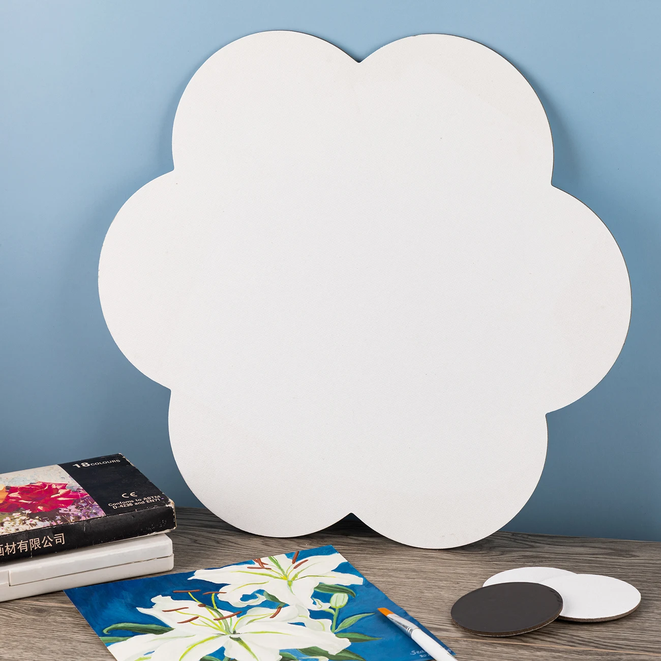 Wholesale Customized Shape Canvas Panel 100% Cotton Stretched Canvas Wooden Framed 280g Professional Artist Canvas Blank