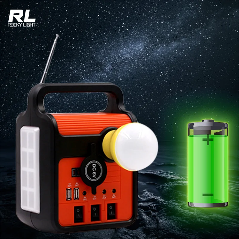 Solar portable emergency radio lamp