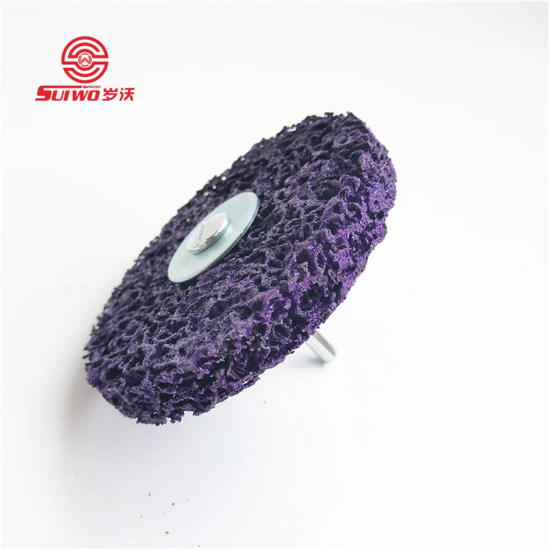 Purple Orange Black Rapid Strip And Clean Disc with 6mm shank For Paint Removing