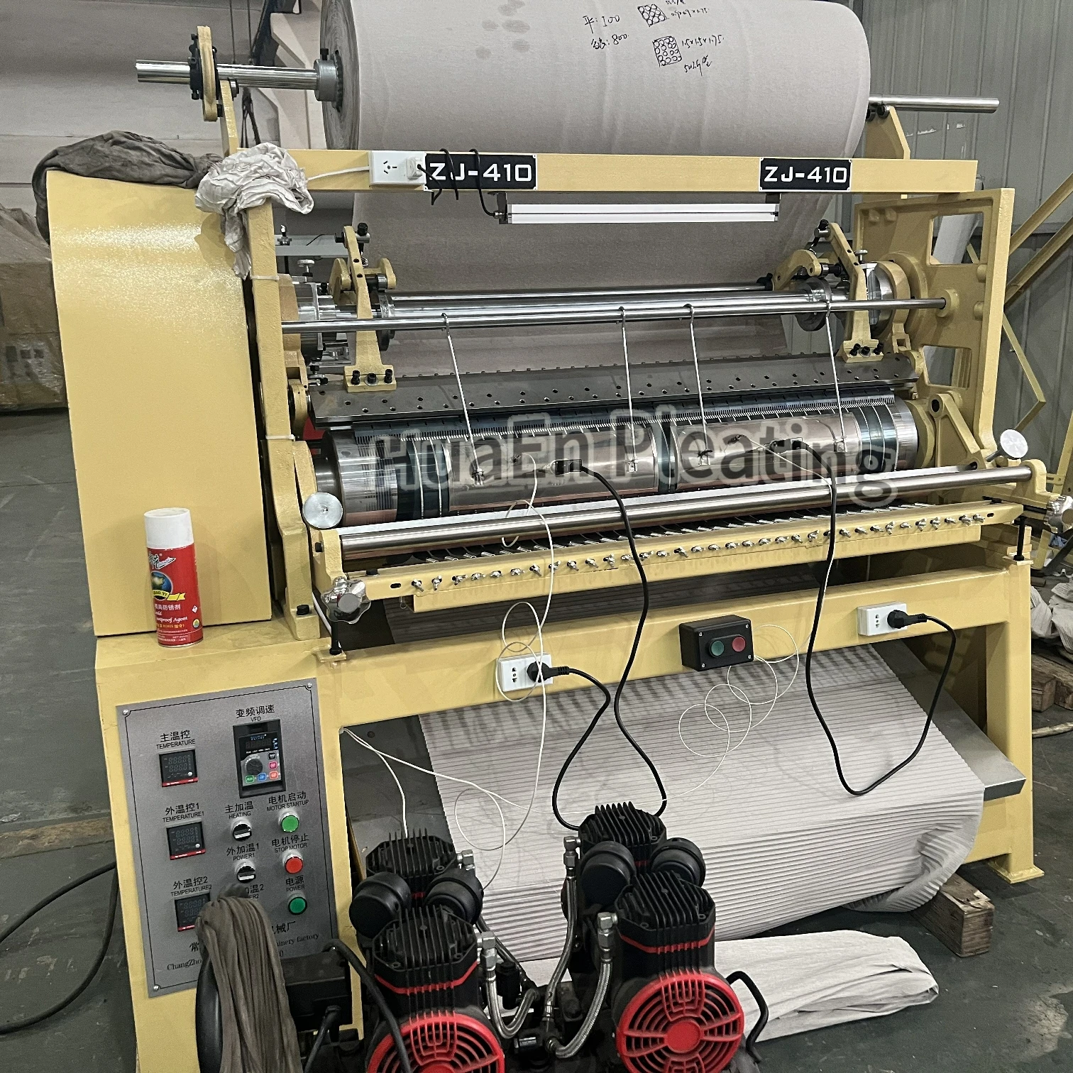 HuaEn Pleating ZJ-416 Tiny vertical Pleating machine for dress skirt pleating machine