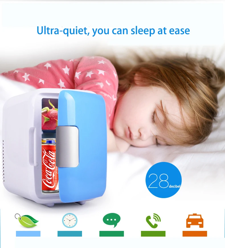 Custom portable hot cold 4 litres small table mini fridge for hotel fridge