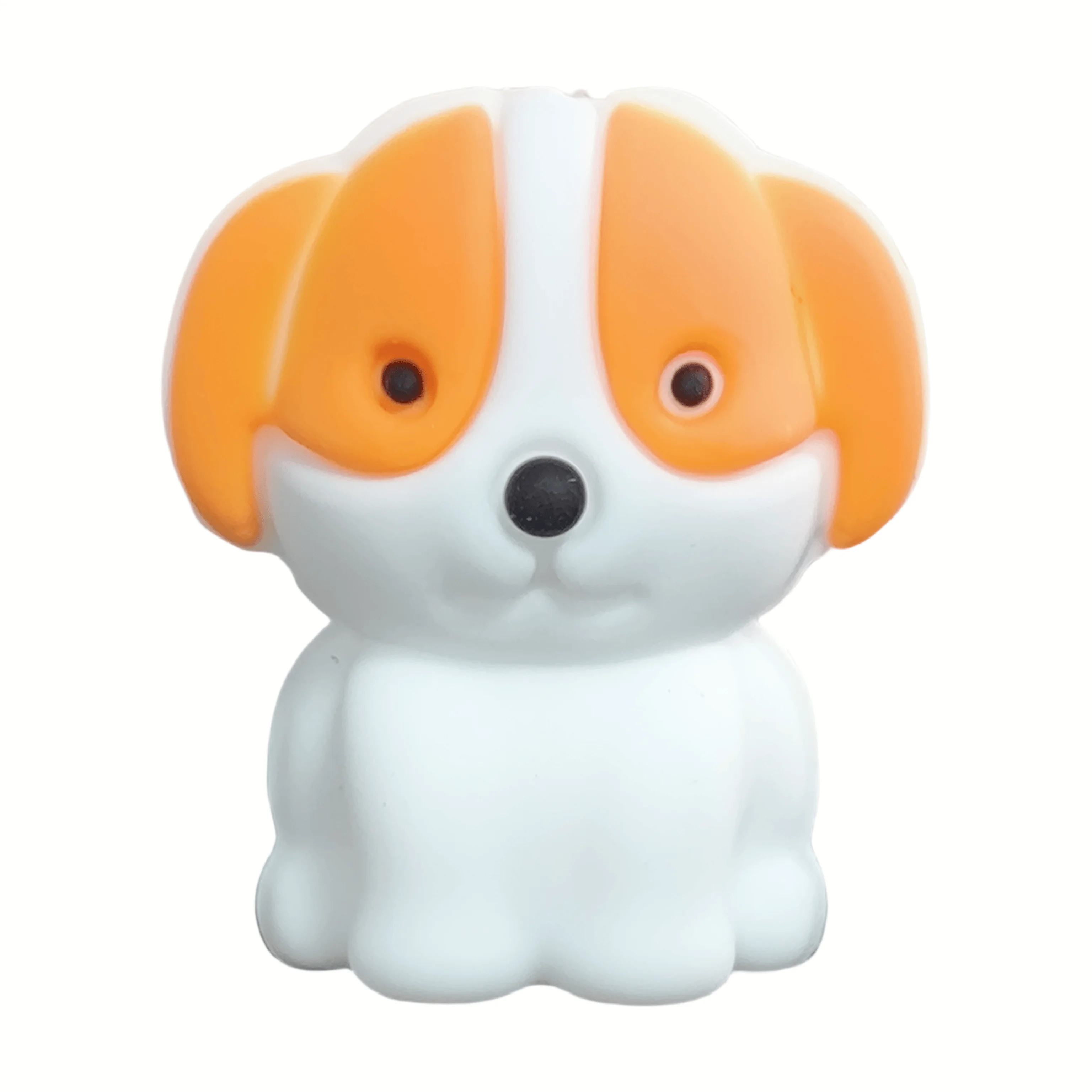 Wholesale 3D Cartoon Orange Eye Dog Silicone Focal Beads Cute Animal Dog Beads for Beaded Pen