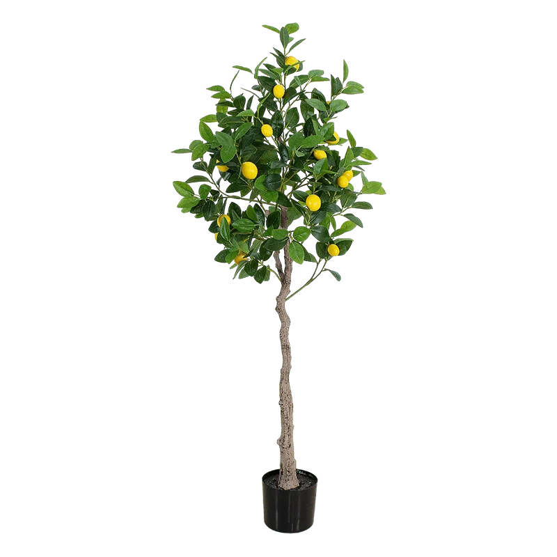 Senmasine 60cm 80cm 100cm 120cm 150cm Fake Potted Plants Home Indoor Decoration Artificial Lemon Trees