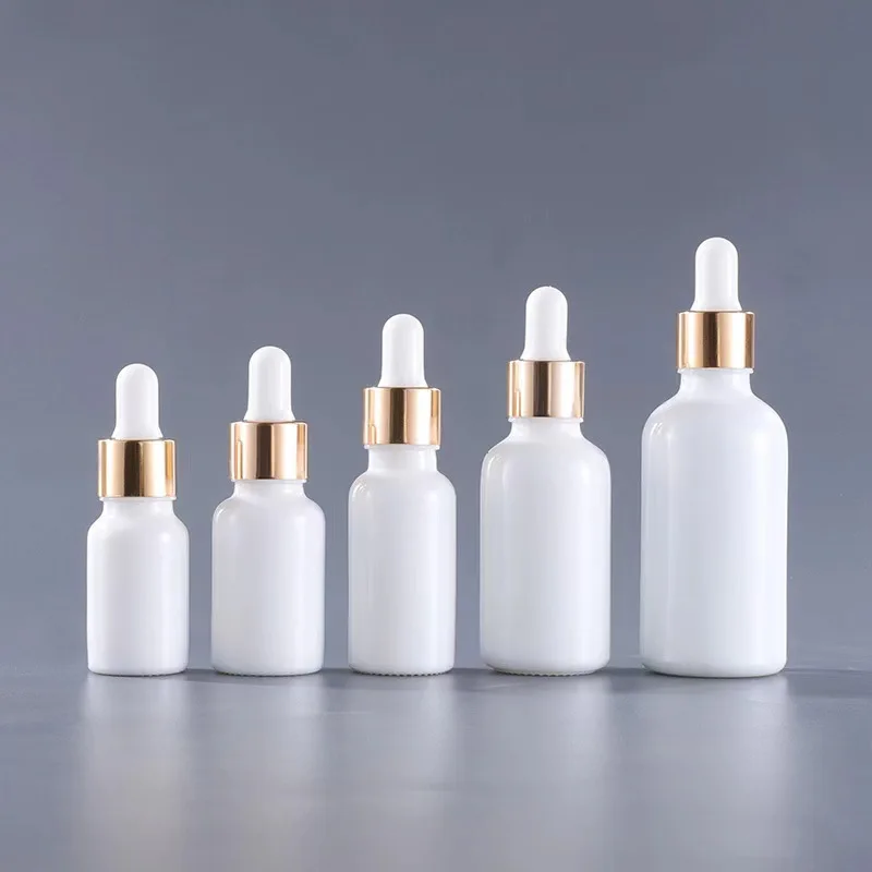 5Ml 10Ml 15Ml 30Ml 50Ml 50 Ml 100Ml Matt white Dropper Bottle Frosted Glass Bottle With Droplet