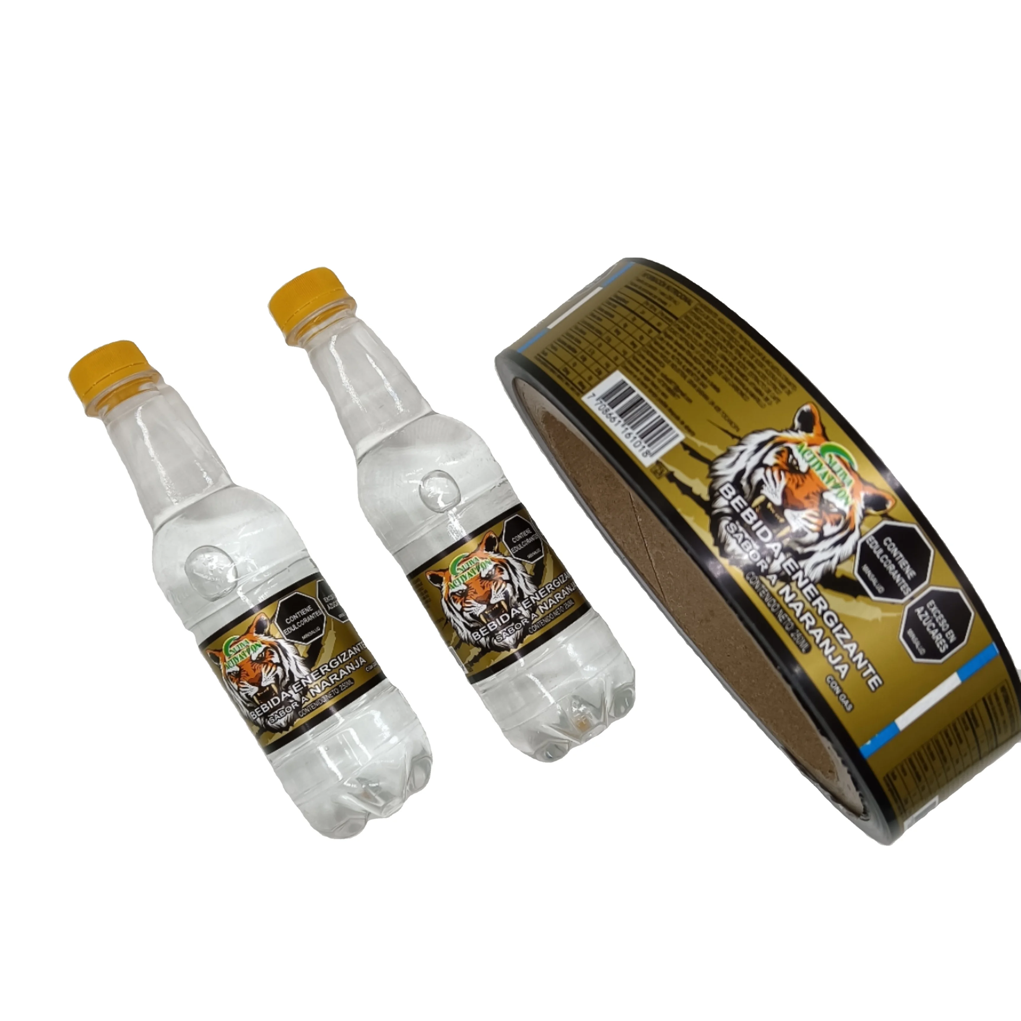 Custom Printed Logo Plastic Heat Shrink Film Roll PVC Shrink Sleeve Labels For Beverage Bottle