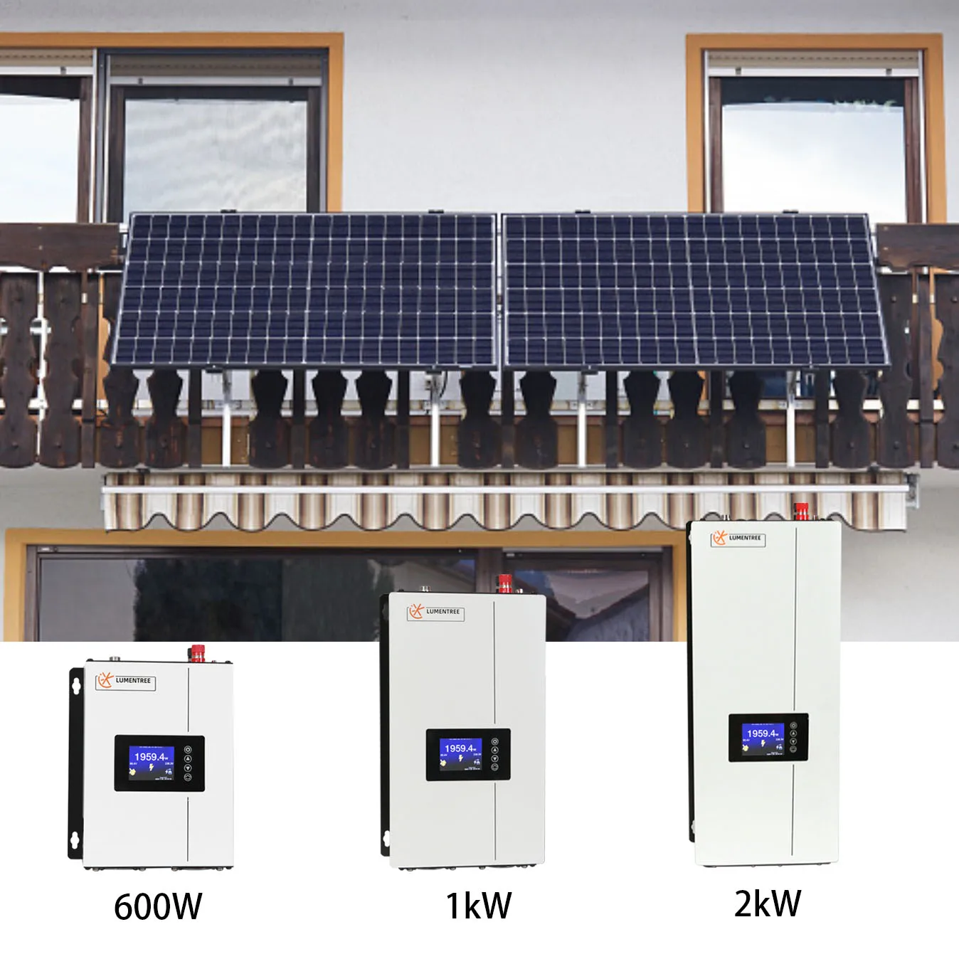 Lumentree 600W 800W 1kW 2kW On-grid Solar Inverter Without Battery Inrush Current Limiter In App  Grid-tie Solar Inverter