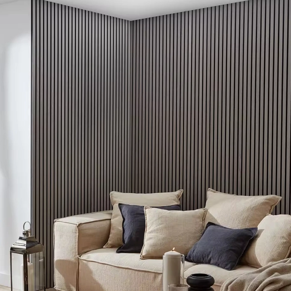 Kasaro 600 X 2400 Ceiling Panels Decorative Interior Acoustic Panels Soundproof Wooden Acoustic Slat Wall Panel