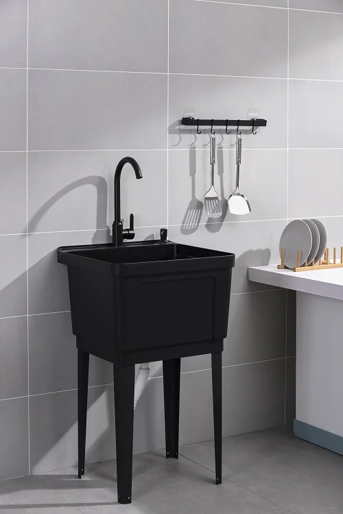 Modern Design Plastic PP Colored Oval Sink Laundry Washbasin with Drainer for Bathroom Use