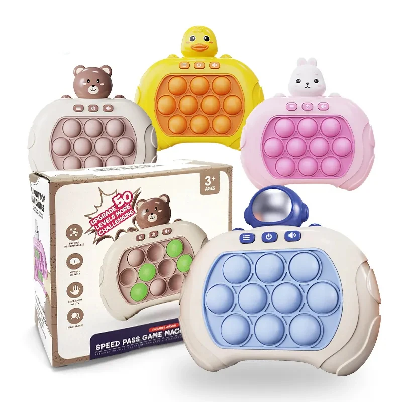 Speed Push Game Toys Memory Exercise Gaming Console Toys Playing Squeezing Speed Pass Machine For Parents-Kids Interaction