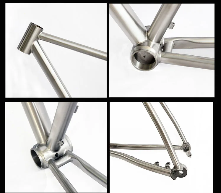 T47 Bottom Bracket Thru Axle Titanium Gravel Road Bike Frame Full Internal Cable with Flat Mount Disc Brake