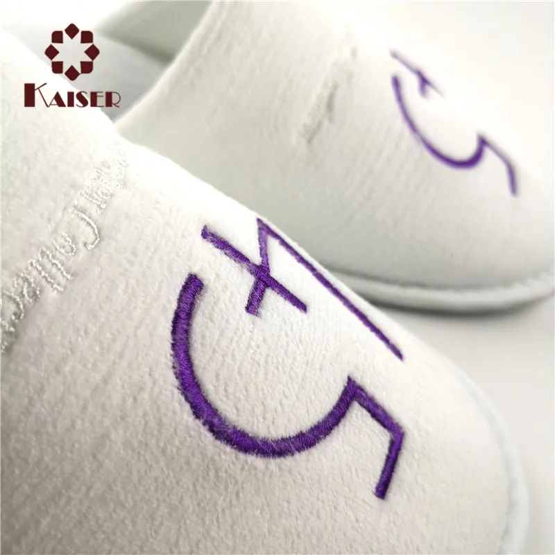 TPR sole velour slipper for home and hotel use