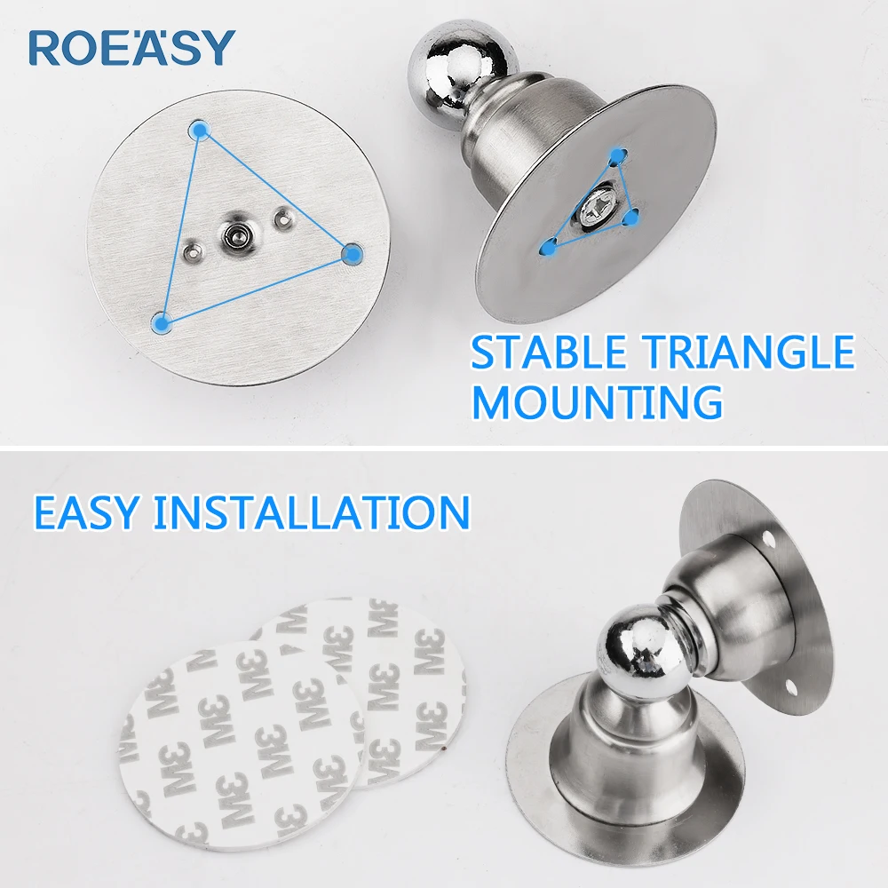 Roeasy stainless steel door stops furniture stoppers hidden door holders floor mounted door stops