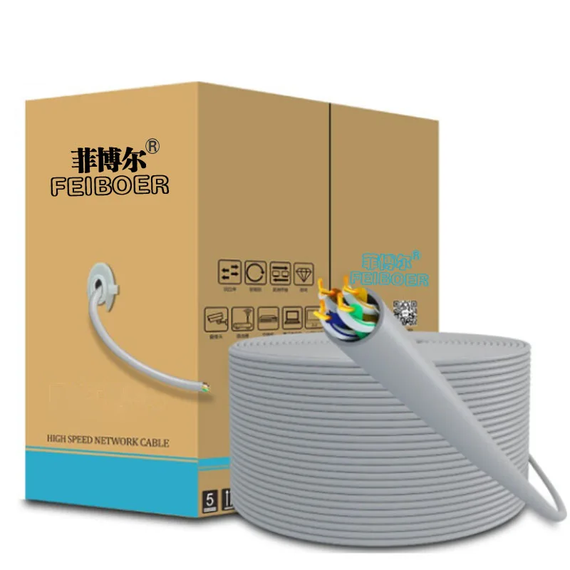 Фабрика OEM сетевое Cat5e UTP 4pr сетевой кабель 4p 24AWG 0 5 мм CCA Cat 5e Ethernet на возраст 2 4 8 пар 1000ft 305 м