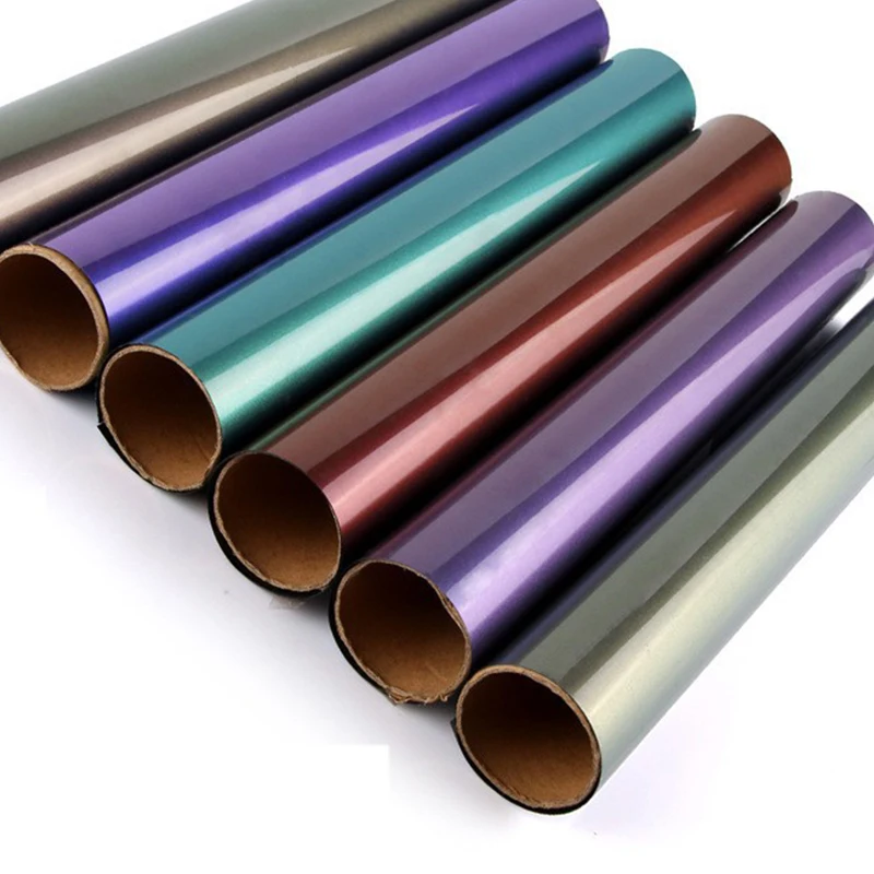 12x12' / 12x9.8' Changing Color Chameleon Clothing Iron on Vinyl Heat Transfer Vinyl Sheet T-Shirt DIY Design HTV Vinyl Rolls