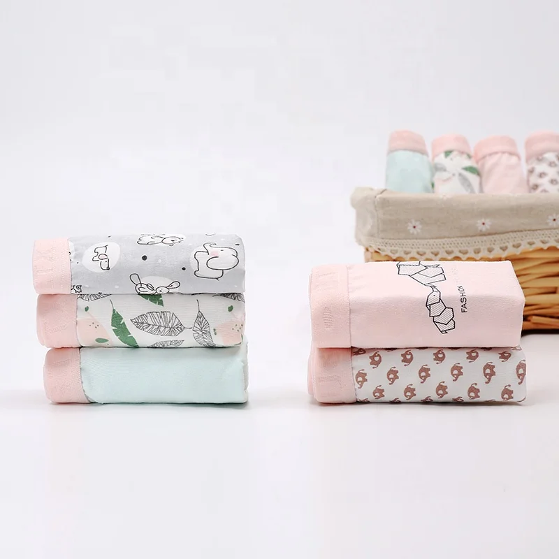 Kids Wearing Cotton Underwear Girls Boxer Briefs