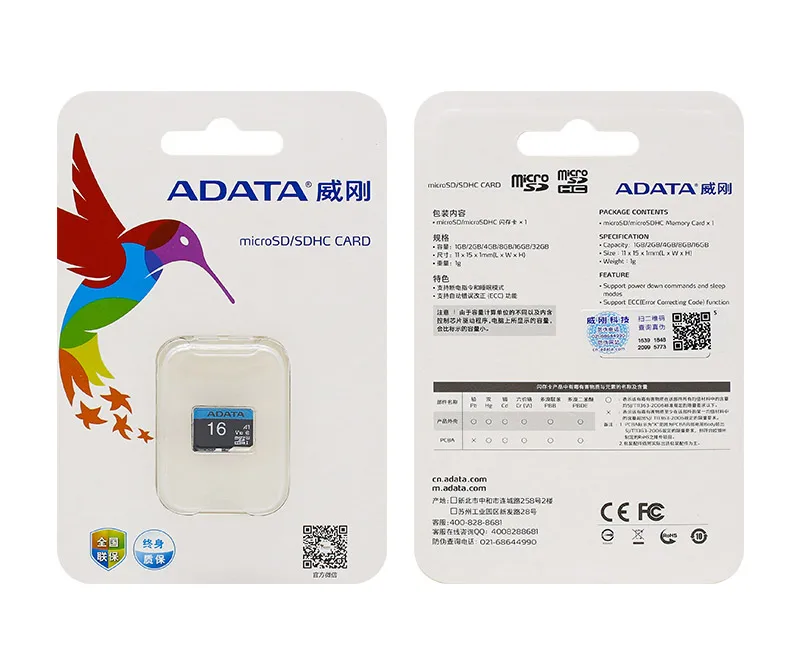 Original ADATA A1 Memory Card 64GB 32GB 16GB Micro TF SD Card V10  Class10 UHS-1 Memory Microsd Card For Phone