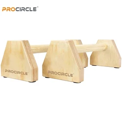Non-Slip Home Workout Equipment Gymnastics Push Up Wood Parallettes