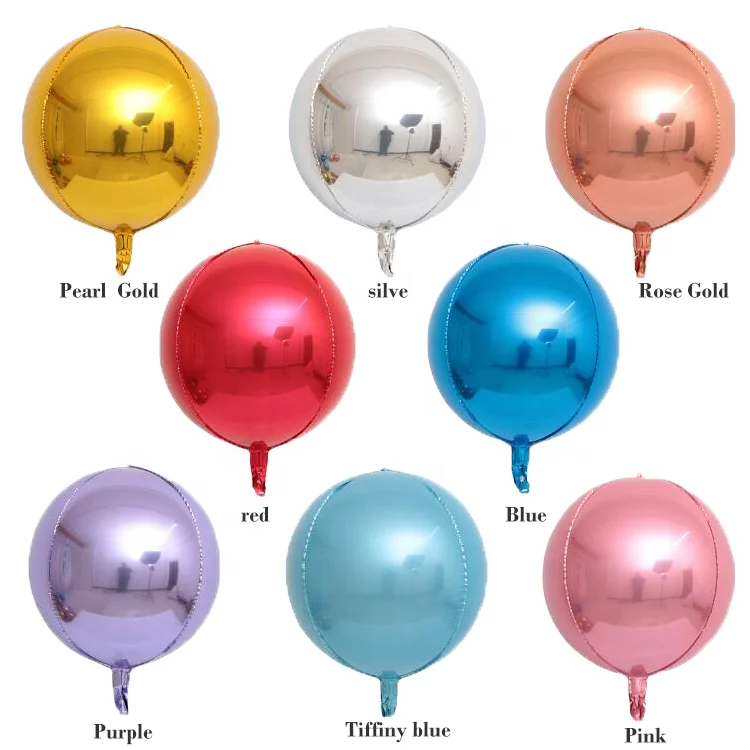 Happy Birthday Party Decoration Globos Decoration 22 Inch 4d Self Inflating Balloon Round Shape Foil Balloon