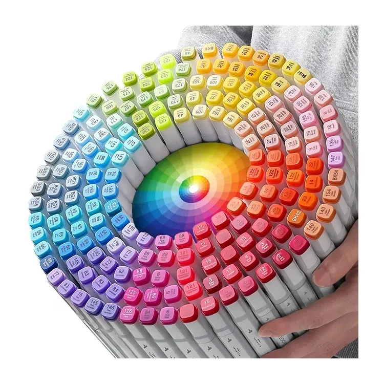 Keep Smiling 262 Colors Dual Tip Permanent Marker Pens Sketch Lettering Drawing Art Marker Pen Set