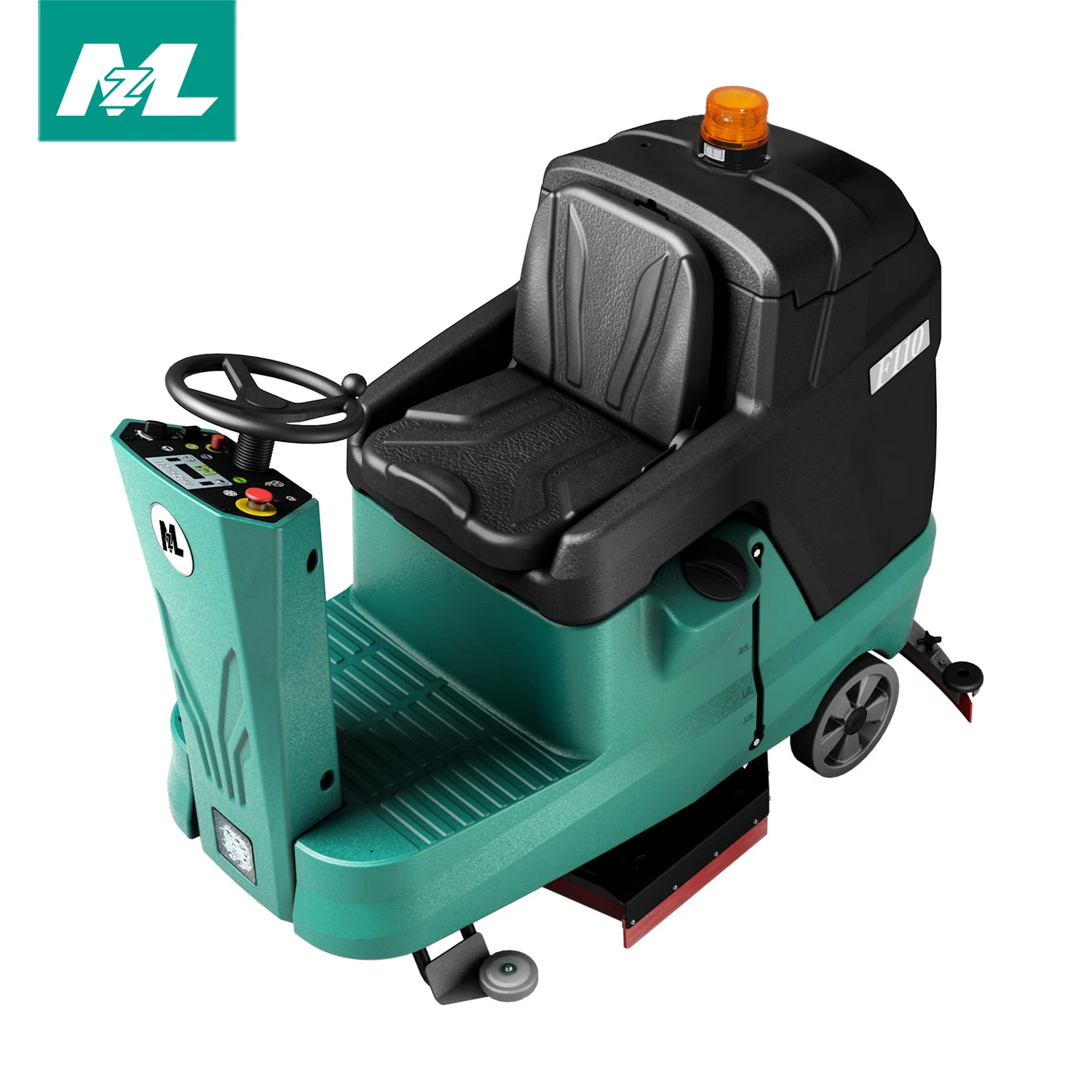 MZL задний привод A32 CE плитка для мытья пола 135L двойные автомобильные щетки диски средней езды на полу скруббер с батареей