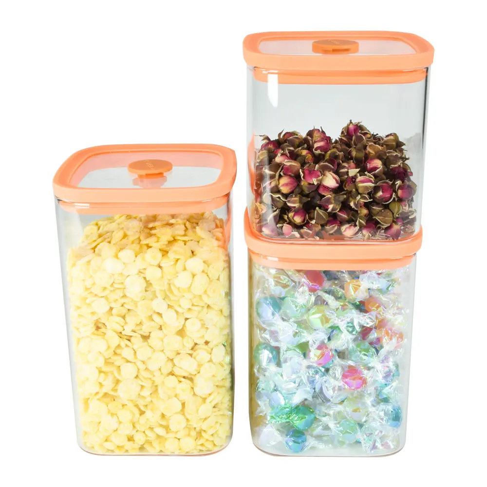 Kitchen Organization Stackable Air Tight Food Storage Jars with Tempered Glass Lid Glass Jar Glass Spice Honey Jars