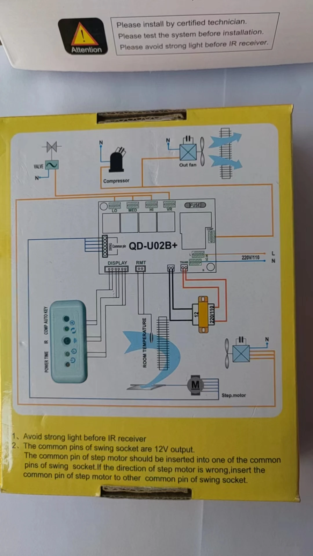 Universal A/C Remote Control System QD-U02B+