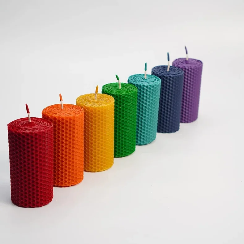 Custom DIY Colorful Beeswax Honeycomb Sheets Rolling Beeswax Candle Making Kit