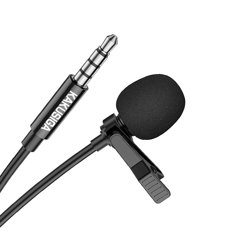 KAKU Manufacturer New 3.5mm Portable lapel microphone for meeting/live/interview/online class recording Speak