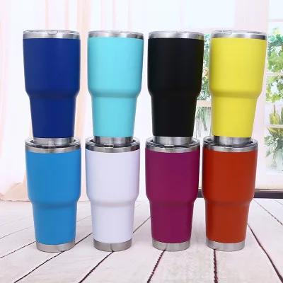 2019 New Design Stainless Steel 12oz/16oz/20oz/30oz Double Wall Vacuum Tumbler Cup With Straw