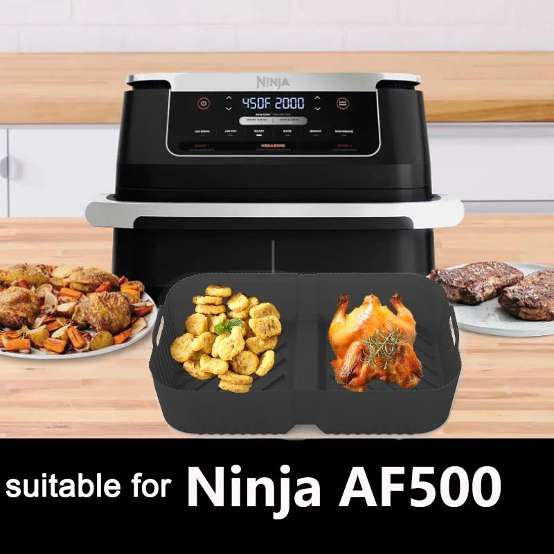 10.4L Larger Silicone Air Fryers Liner Fit AF500UK BPA Free Reusable Silicone Air Fryer Liner For Ninja AF500UK