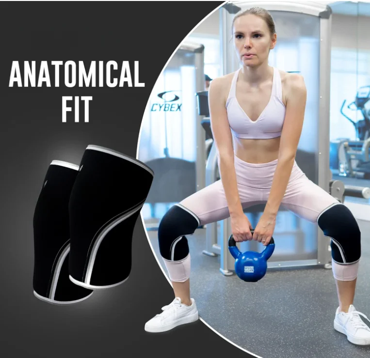 Factory Wholesale Rodilleras Weightlifting Weight Lifting 7mm Neoprene Elastic Strong Compression Knee Sleeves Powerlifting