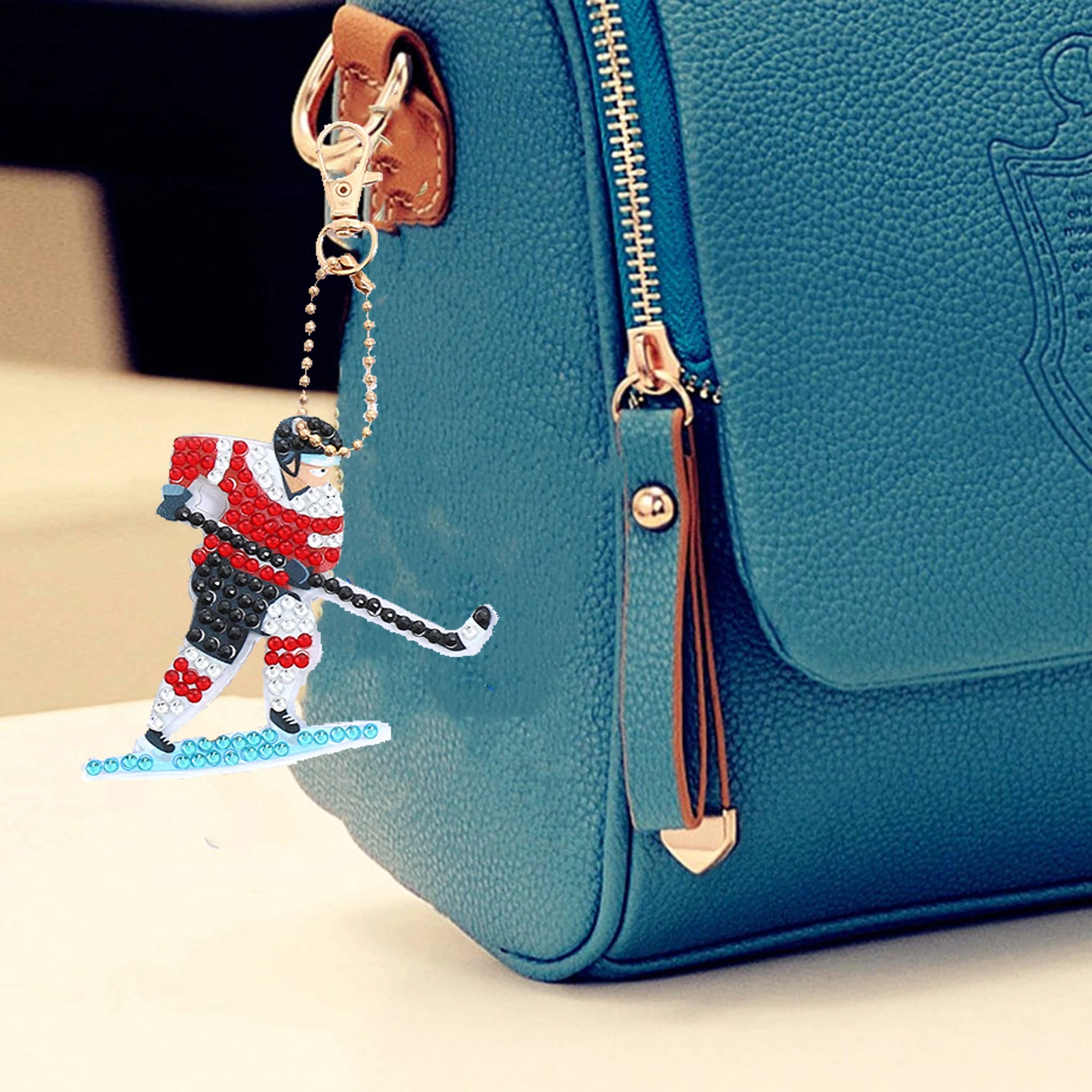 Брелок для ключей Алмазная мозаика 5D «сделай сам» с изображением Бейсбольного игрока сумки вышивкой крестиком подарок на день рождения звезда