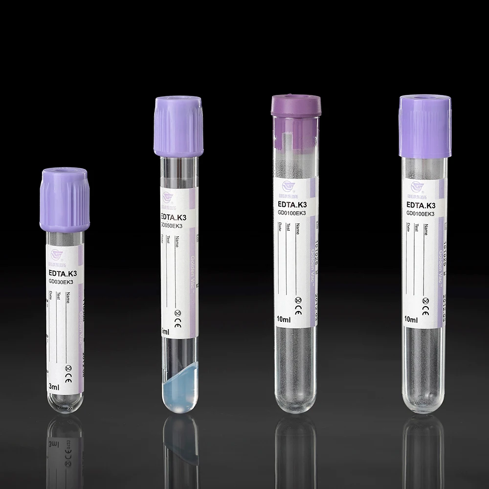 Одноразовая Медицинская вакуумная трубка edta и гель для сбора крови с сертификатом ce iso