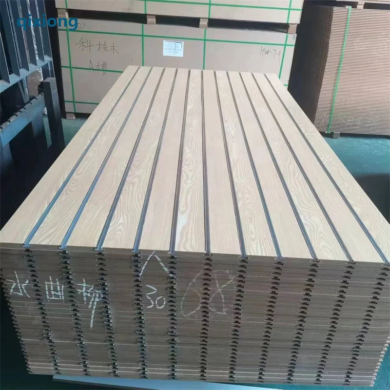 QiXiong Slatwall panel Melamine MDF Wholesale E1 different color Durable Store