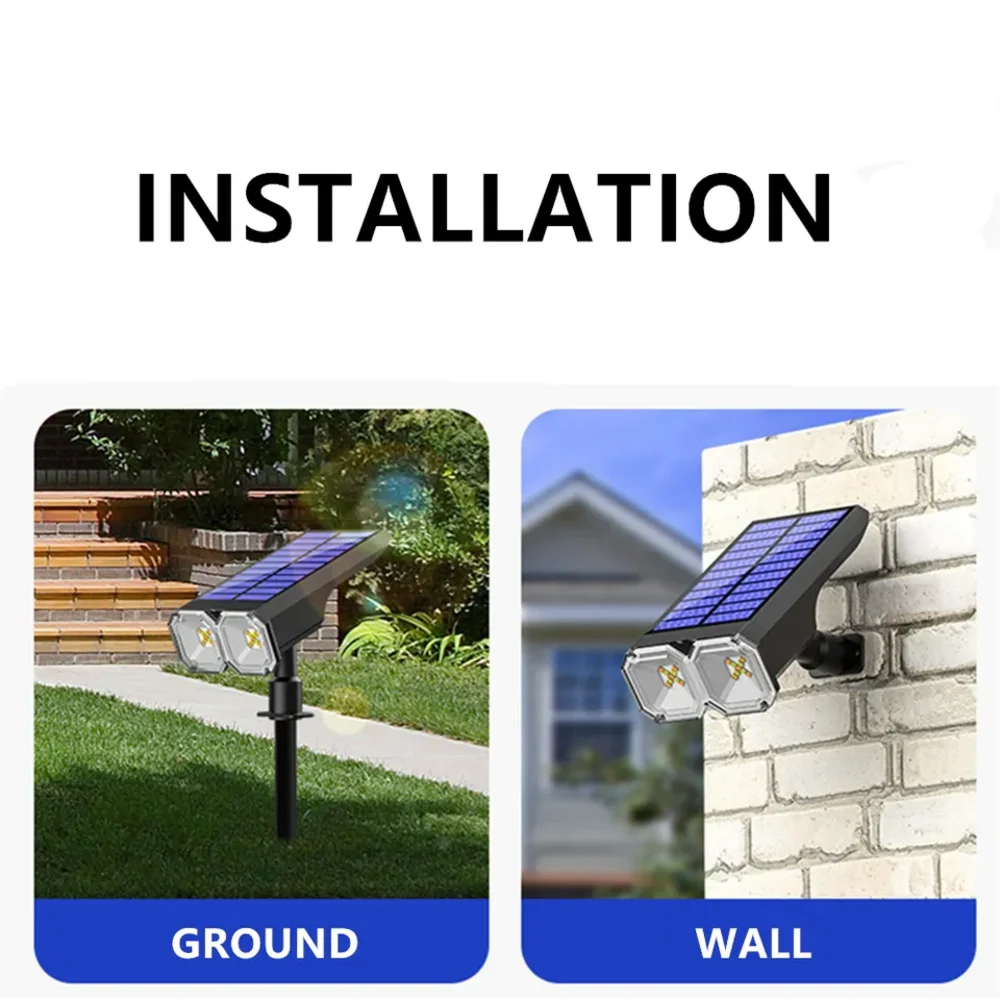 New Solar Outdoor Induction Lawn Landscape Courtyard Garden Ground Plug Waterproof Tree Shooting Light