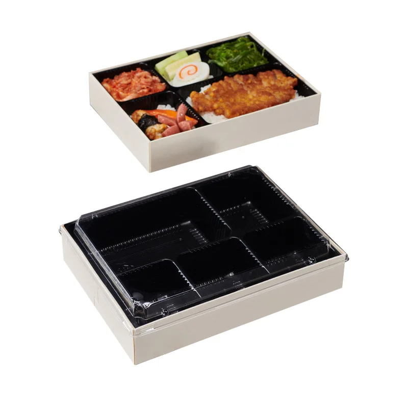 Disposables Wooden Food Container Tiffin Box Lunch Meal Containers Rectangle Foldable Bento Box