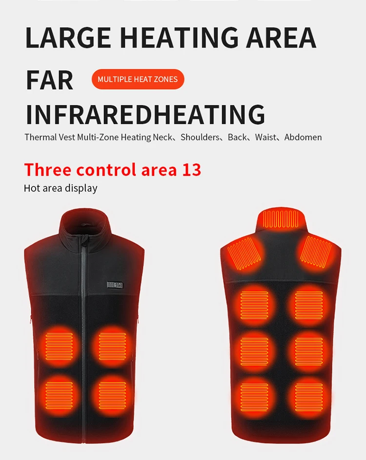 V-neck USB Smart Control Temperature Winter Hunting Heated Vest for Women