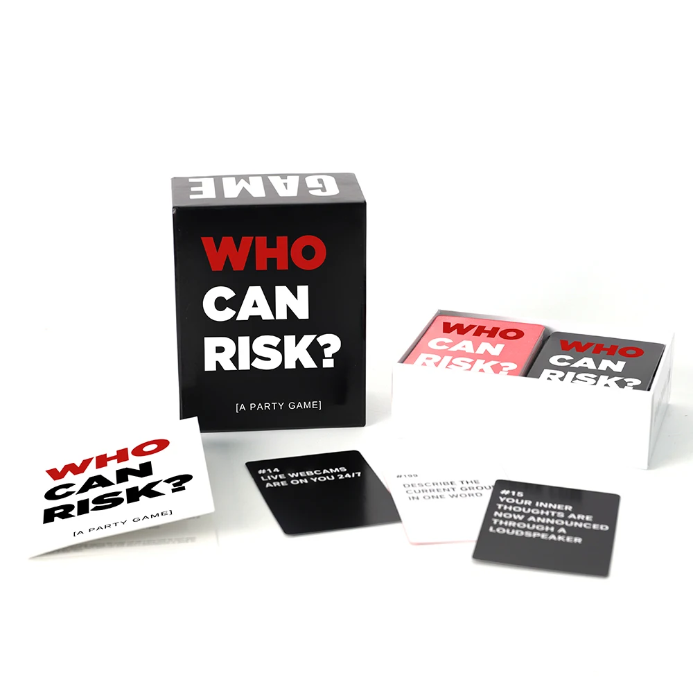 Custom Printing Service Card Game Front and Back Double Both Sides Drinking Playing Game Card For Adults Party