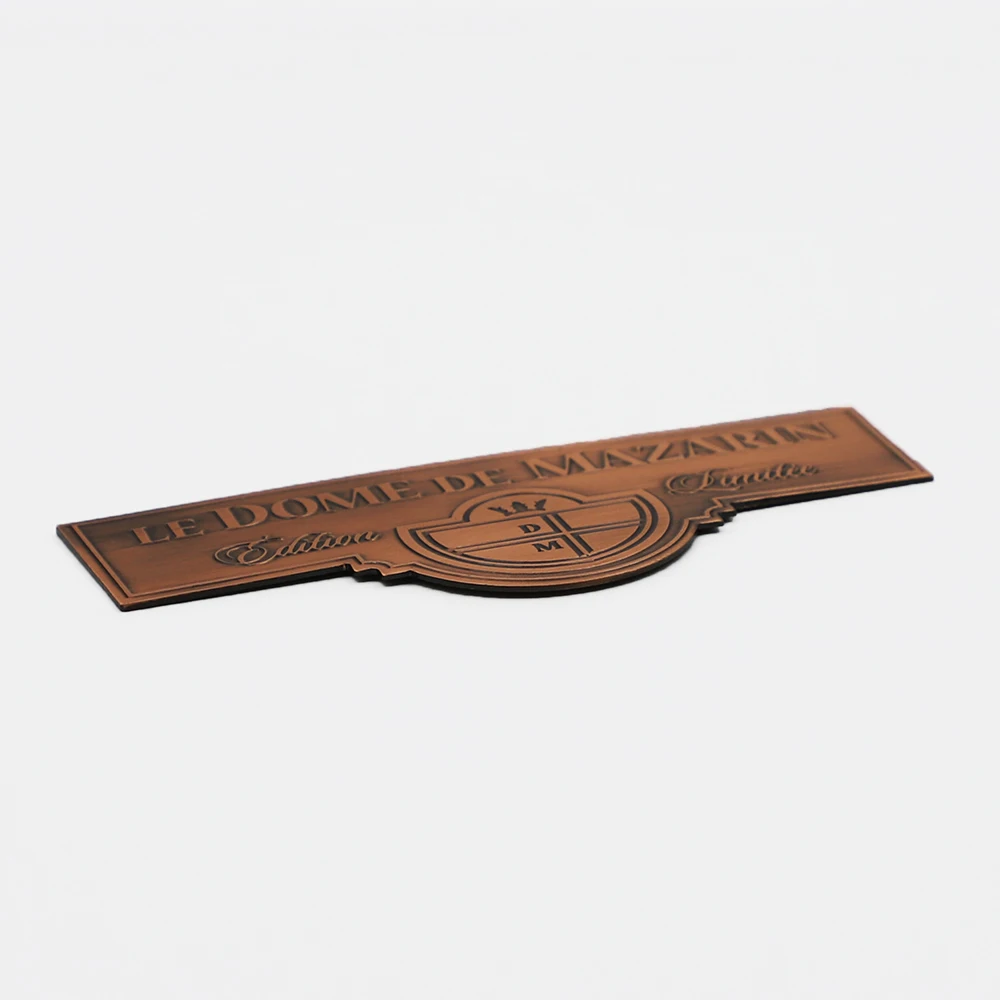 
Metal antique bronze plate brand customized luggage custom nameplate 