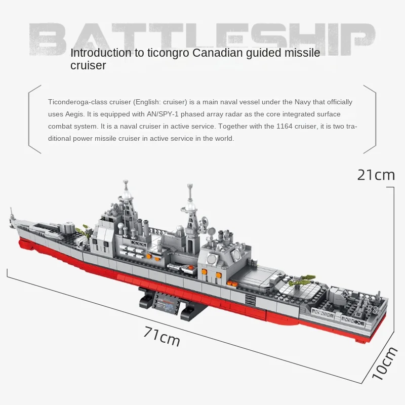 PANLOS 637007 Ticonderoga Class Cruiser Panlos кубики DIY строительные блоки игрушки для детей